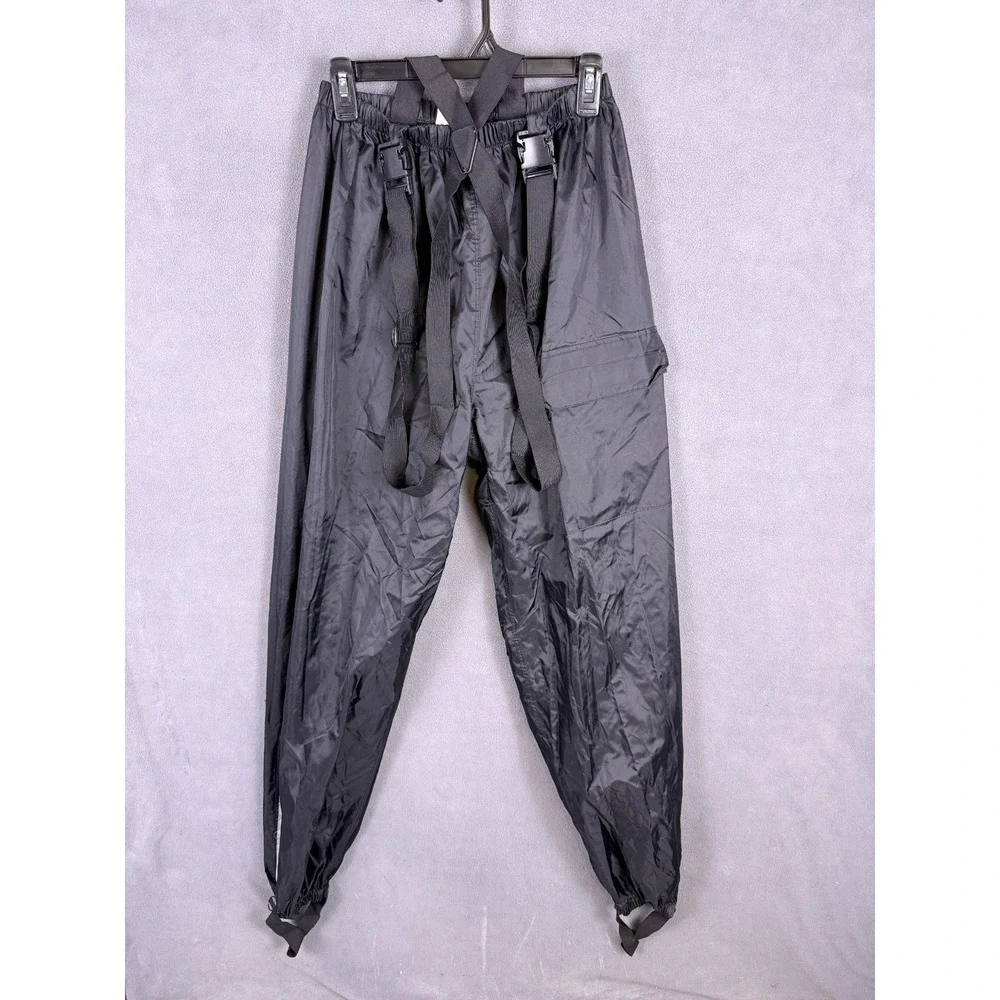 Tourmaster Motorcycle Rain Pants Men's M Black Lightweight Windbreaker Cargo